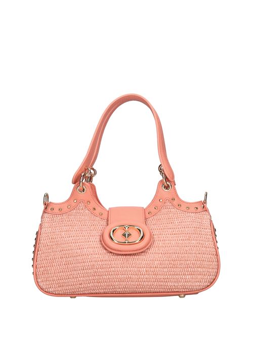 Borsa Romantic Ilary in pelle e rafia LA CARRIE | 141P-NA-316-RAPSALMONE